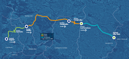 Mapa do Corredor Itapevi - São Paulo (Butantã)